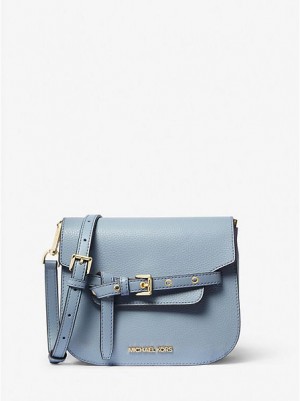 Michael Kors Emilia Small Leren Crossbodytassen Dames Blauw | 516349-TXA