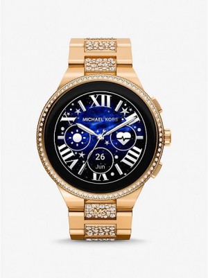 Michael Kors Gen 6 Camille Pave Smart Horloge Dames Goud | 896417-KIC