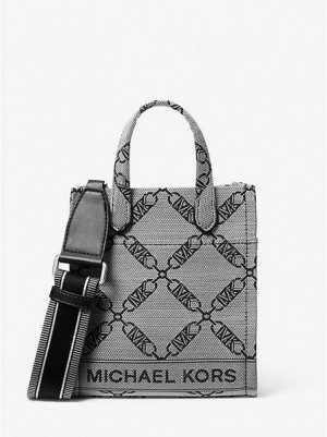 Michael Kors Gigi Extra-small Empire Logo Jacquard Crossbodytassen Dames Beige Zwart | 749503-ULY