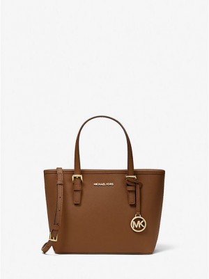 Michael Kors Jet Set Travel Extra-small Saffiano Leren Tote Tassen Dames Bruin | 274061-ZSQ