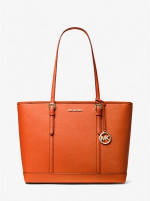 Michael Kors Jet Set Travel Large Saffiano Leren Tote Tassen Dames Rood | 270138-UFP