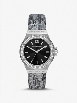 Michael Kors Lennox Pave Horloge Dames Zilver | 743801-JPK