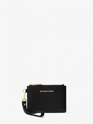 Michael Kors Leren Portemonnee Dames Zwart | 850341-XQK