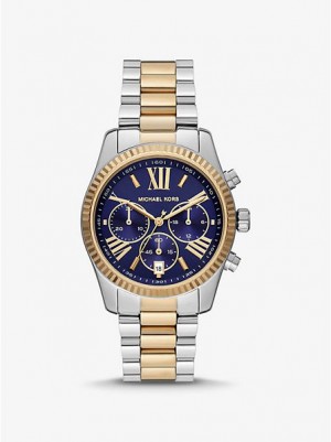 Michael Kors Lexington Horloge Dames Zilver Goud | 289301-NXJ