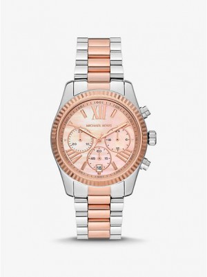 Michael Kors Lexington Horloge Dames Zilver Roze | 456921-KIU