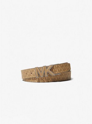 Michael Kors Logo Riemen Heren Bruin | 540293-CDU