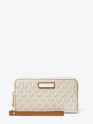 Michael Kors Logo Smartphone Portefeuille Dames Lichtgeel | 704628-RQI