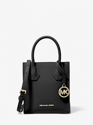 Michael Kors Mercer Extra-small Pebbled Leren Crossbodytassen Dames Zwart | 190634-GFC