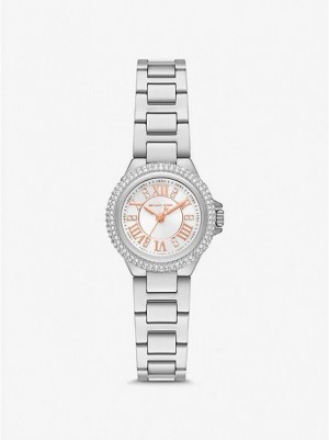 Michael Kors Mini Camille Pave Horloge Dames Zilver | 160487-BQA