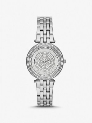 Michael Kors Mini Darci Pave Horloge Dames Zilver | 593416-LZR