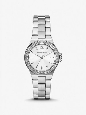 Michael Kors Mini Lennox Pave Horloge Dames Zilver | 918632-HXK