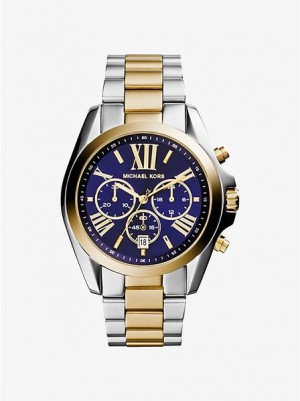 Michael Kors Oversized Bradshaw Horloge Dames Zilver Goud | 671239-TQB