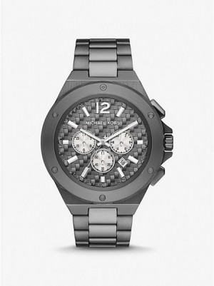 Michael Kors Oversized Lennox Gunmetal Horloge Dames Grijs | 849761-YAN