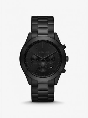 Michael Kors Oversized Slim Runway Horloge Dames Zwart | 265493-TZY