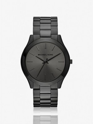 Michael Kors Oversized Slim Runway Horloge Dames Zwart | 708296-BIV