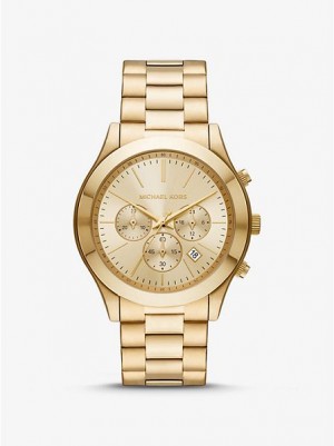 Michael Kors Oversized Slim Runway Horloge Dames Goud | 421980-QXM