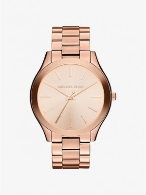 Michael Kors Oversized Slim Runway Horloge Dames Roze Goud | 813540-NEP