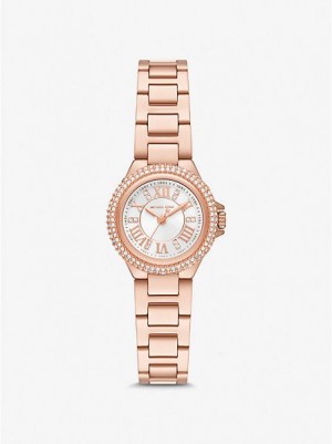 Michael Kors Petite Camille Horloge Dames Roze Goud | 857419-DHE