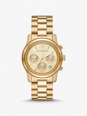 Michael Kors Runway Horloge Dames Goud | 243951-MRU