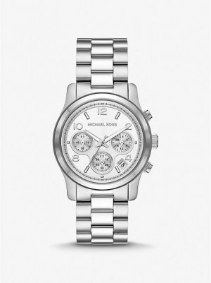 Michael Kors Runway Horloge Dames Zilver | 265837-JGH