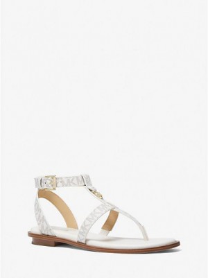 Michael Kors Sasha Logo Sandalen Dames Lichtgeel | 170486-OXV