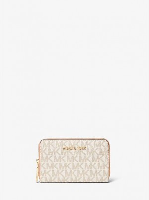 Michael Kors Small Logo Portefeuille Dames Lichtgeel Roze | 786253-HCS