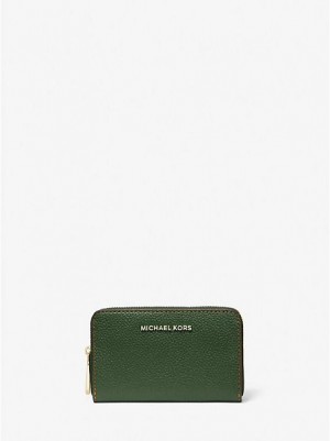 Michael Kors Small Pebbled Leren Portefeuille Dames Groen | 036829-LTD