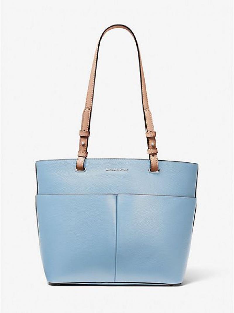 Michael Kors Bedford Medium Pebbled Leren Tote Tassen Dames Blauw | 501984-XBU