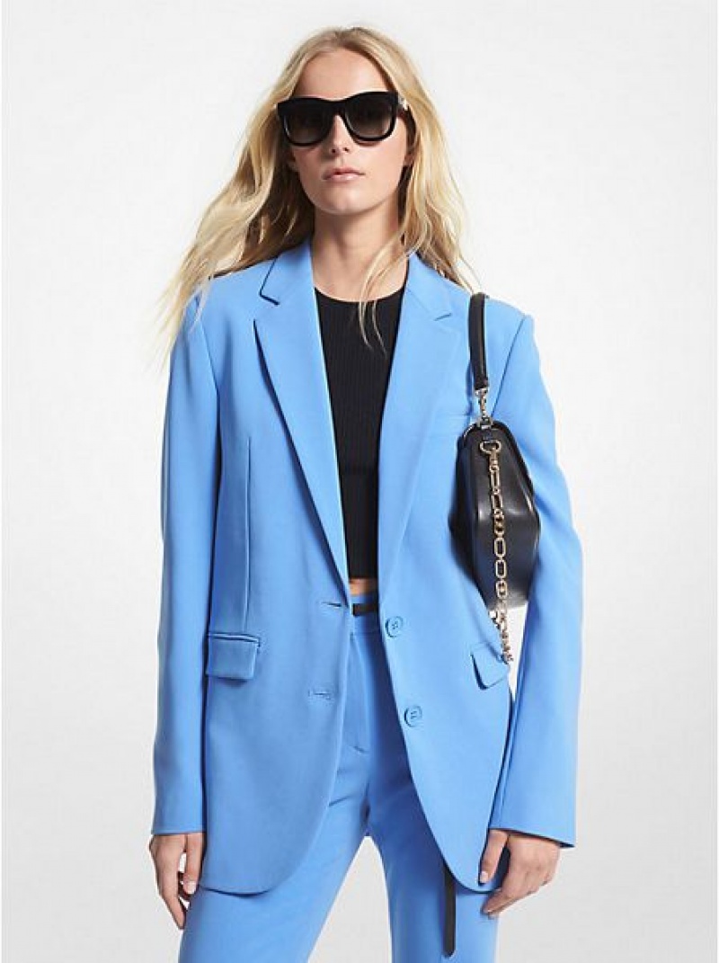 Michael Kors Crepe Boyfriend Blazer Dames Blauw | 453918-LFA