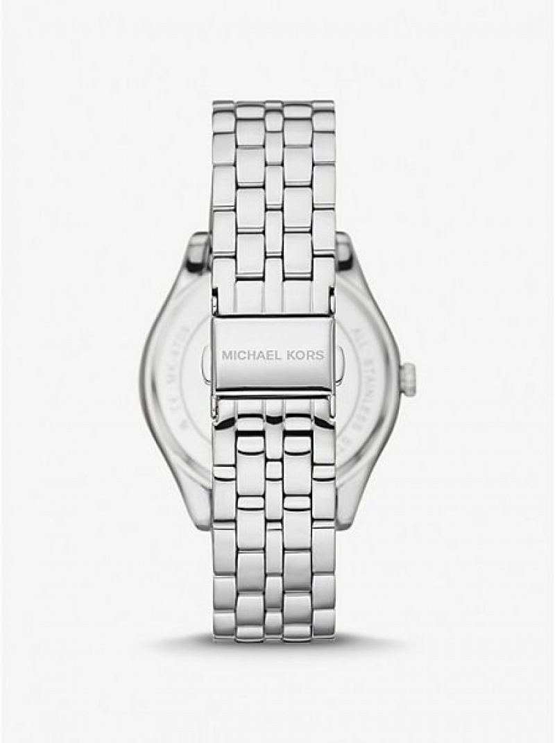 Michael Kors Harlowe Pave Horloge Dames Zilver | 061728-OFI