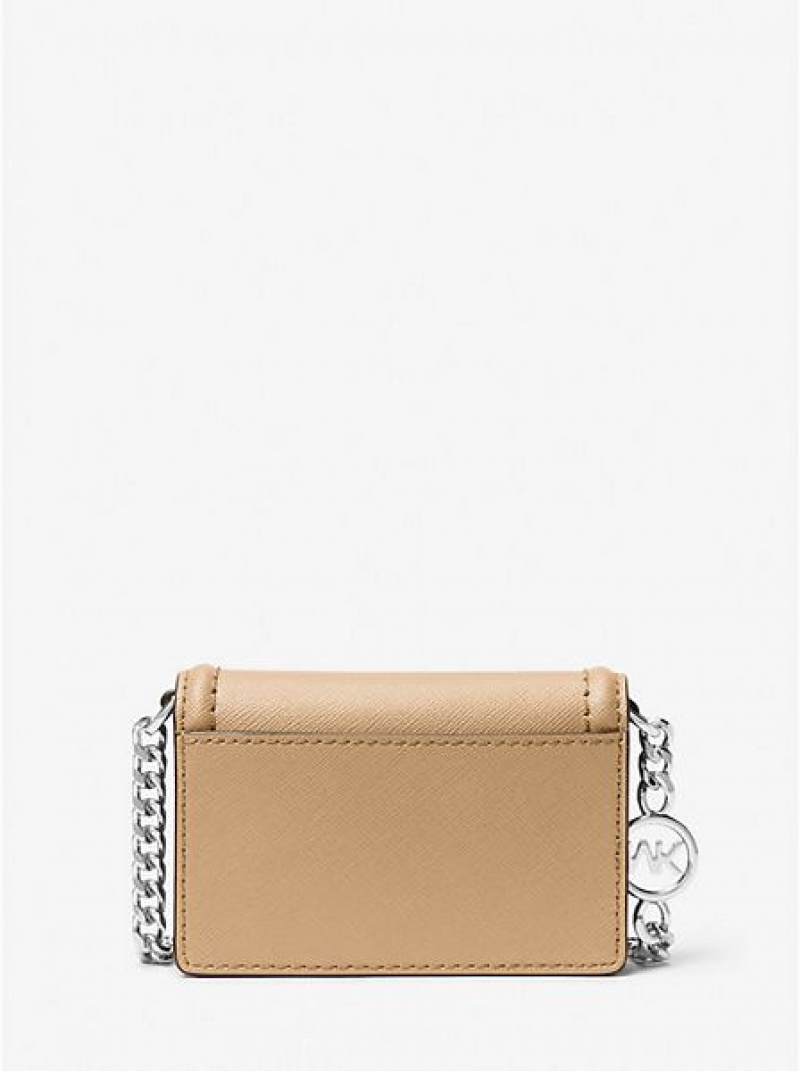 Michael Kors Jet Set Micro Saffiano Leren Envelope Crossbodytassen Dames Bruin | 768593-UKX