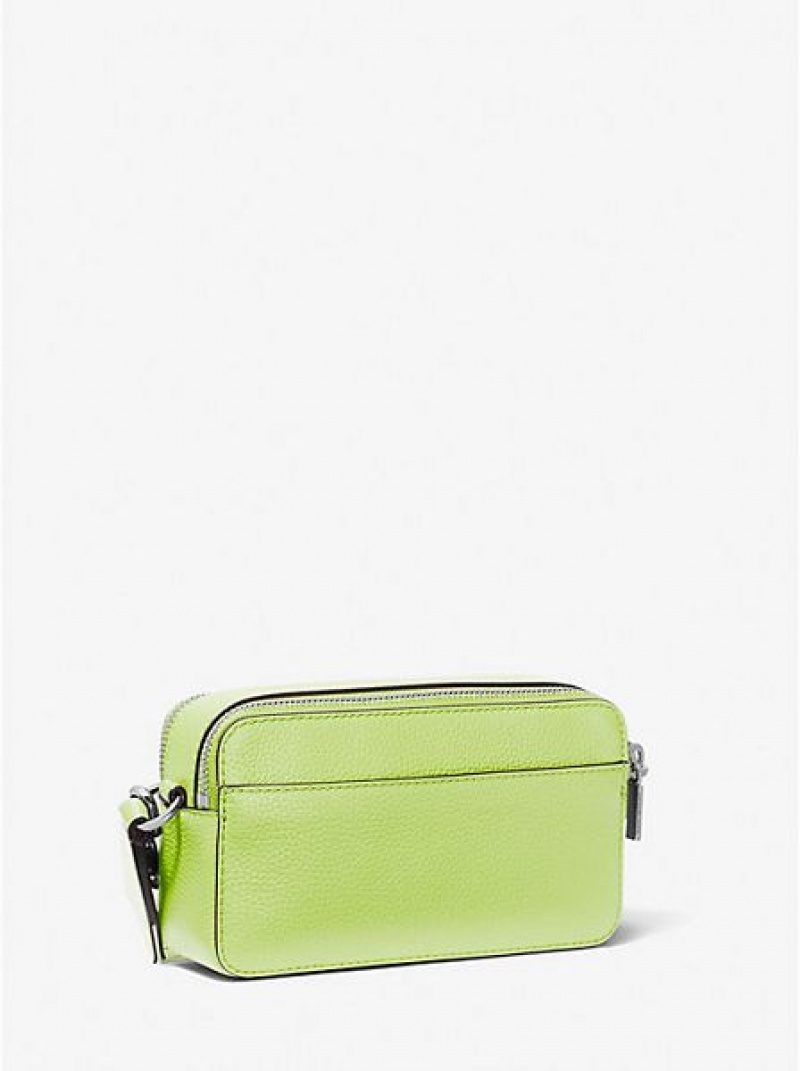 Michael Kors Jet Set Small Pebbled Leren Double-zip Camera Mini Tassen Dames Groen | 192306-JKX