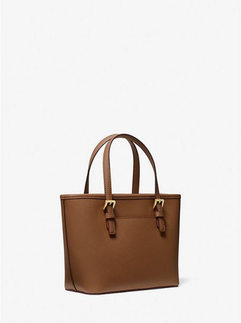 Michael Kors Jet Set Travel Extra-small Saffiano Leren Tote Tassen Dames Bruin | 347591-NAL