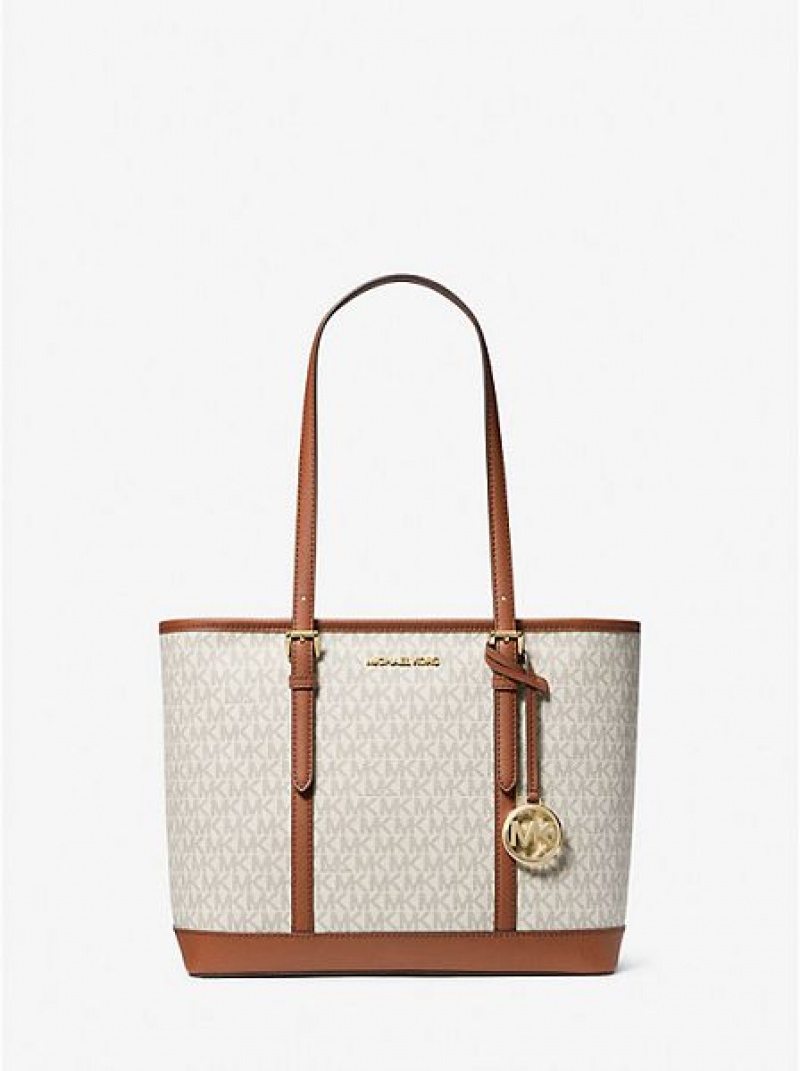 Michael Kors Jet Set Travel Small Logo Tote Tassen Dames Lichtgeel | 062381-JGM