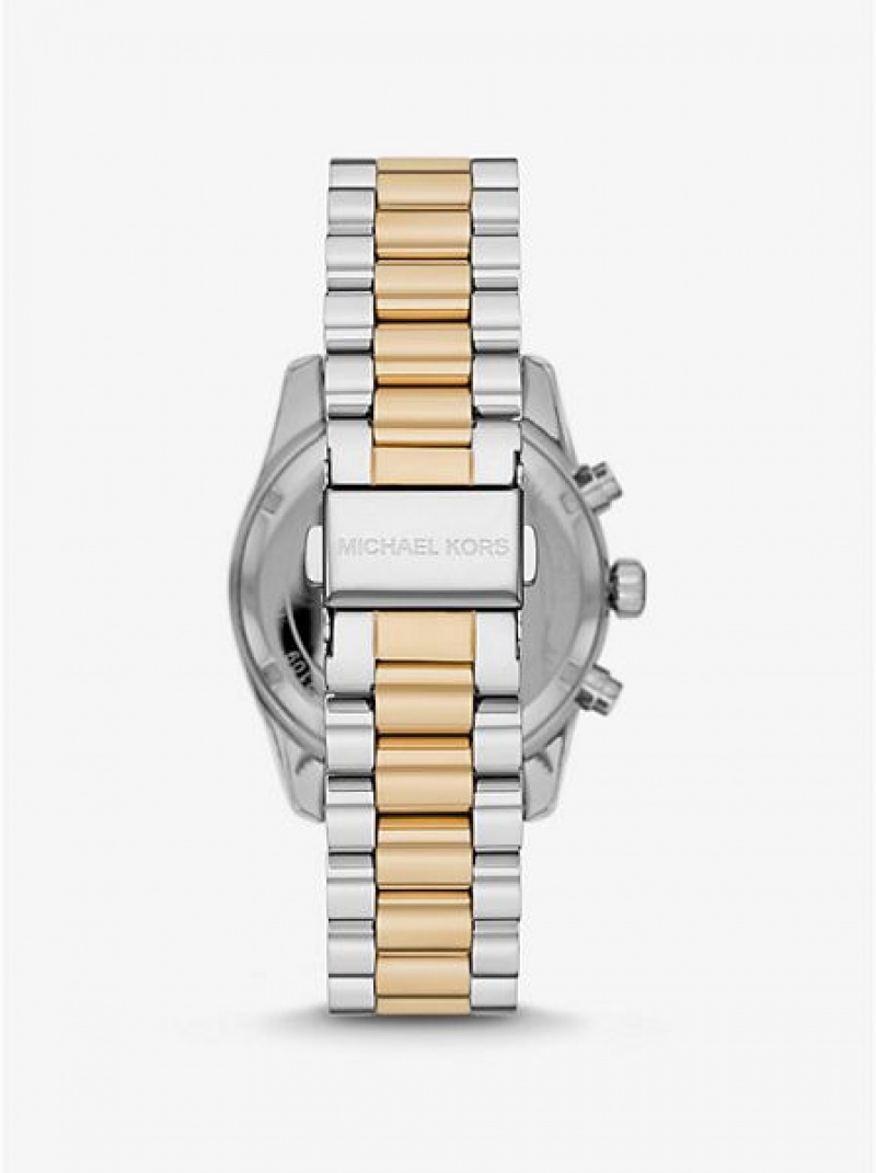 Michael Kors Lexington Horloge Dames Zilver Goud | 289301-NXJ