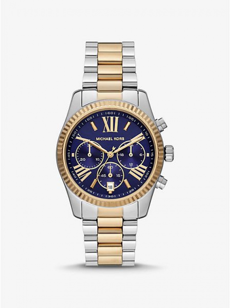 Michael Kors Lexington Horloge Dames Zilver Goud | 289301-NXJ