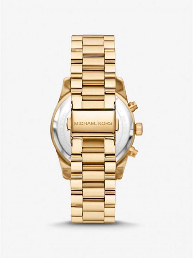 Michael Kors Lexington Pave Horloge Dames Goud | 724983-GBL