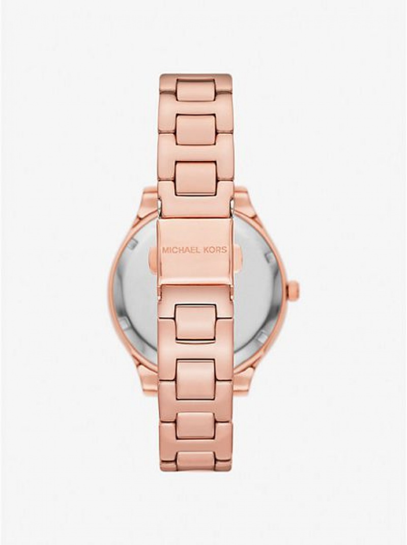 Michael Kors Liliane Pave Horloge Dames Roze Goud | 304297-WJT