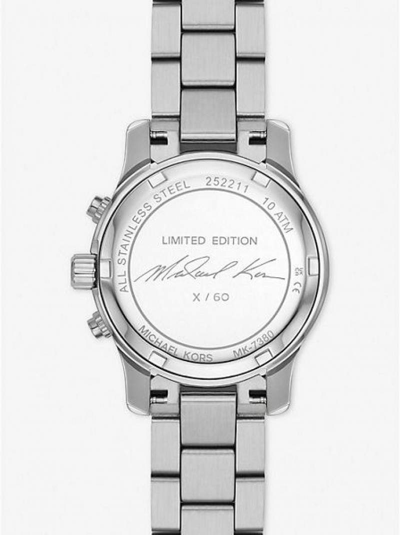 Michael Kors Limited-edition Runway Rhodium-plated Stainless Steel Wrap Horloge Dames Zilver | 021796-LRD