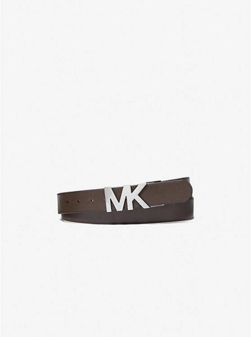 Michael Kors Logo And Billfold Riemen Heren Grijs Bruin | 102649-XCM