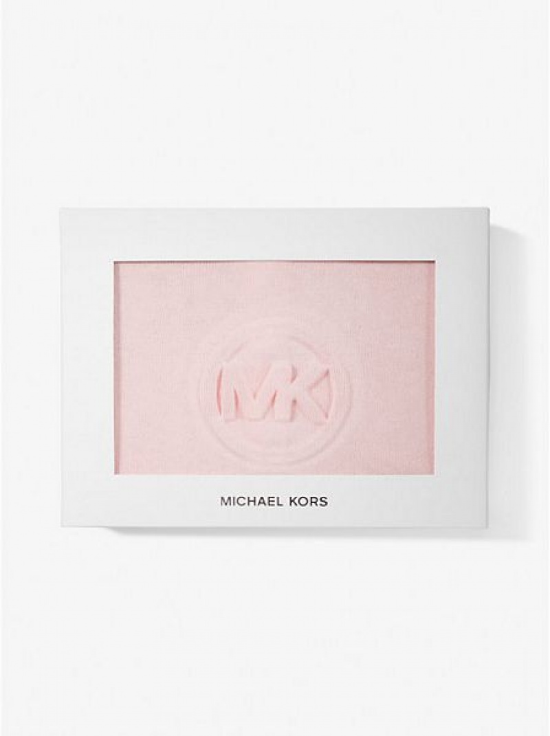 Michael Kors Logo Embossed Katoenen Ruffled Jurken Kinderen Roze | 046318-VQW