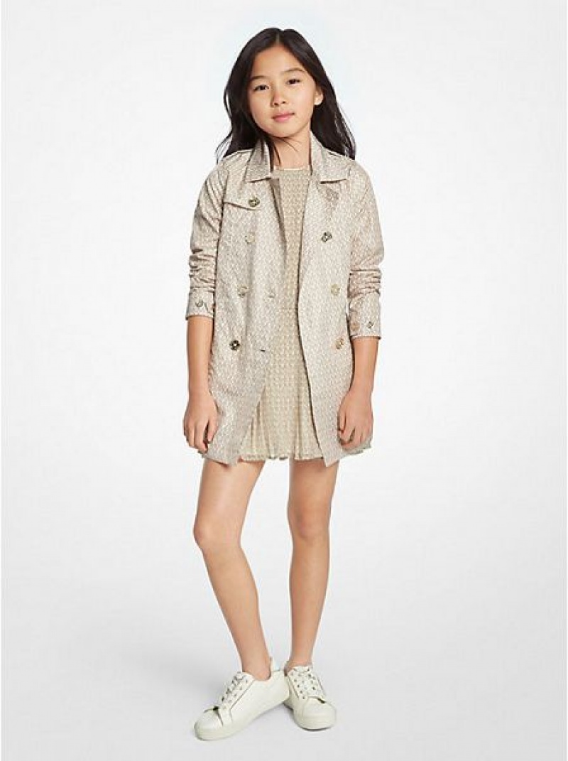 Michael Kors Logo Trench Jassen Kinderen Wit | 078521-EFN