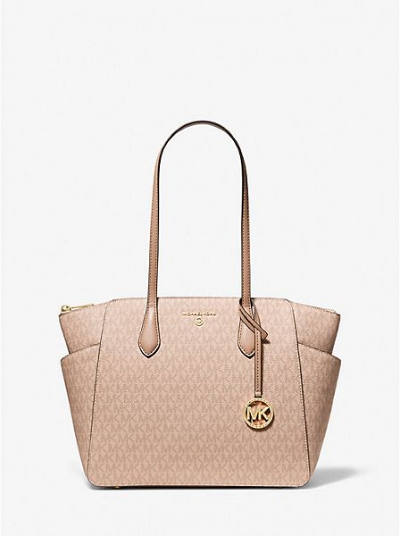 Michael Kors Marilyn Medium Logo Tote Tassen Dames Bruin | 261307-SYQ