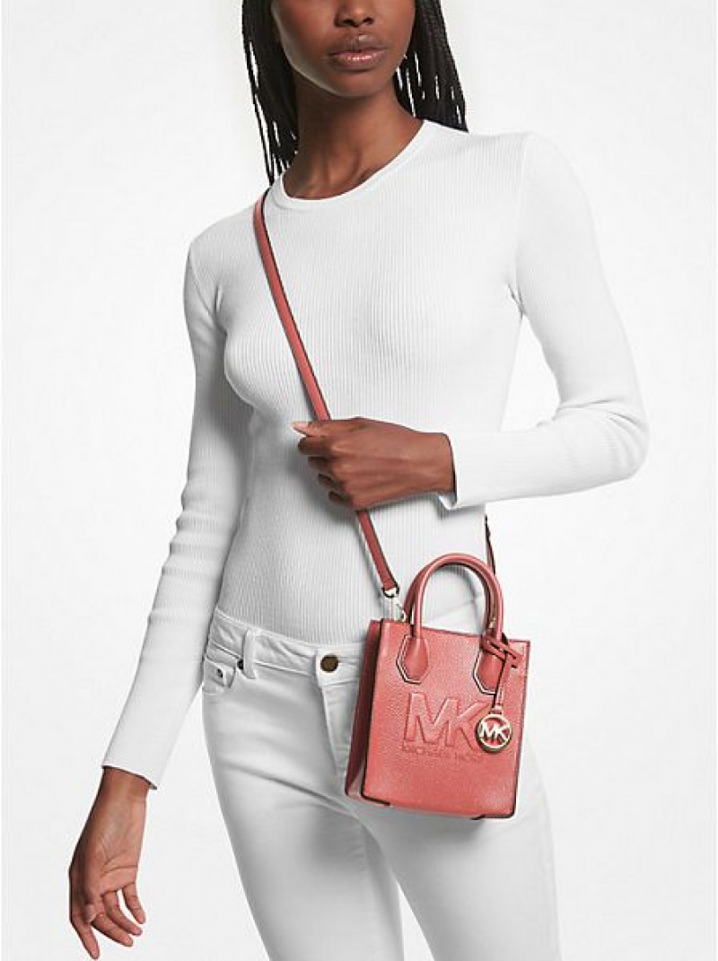 Michael Kors Mercer Extra-small Pebbled Leren Crossbodytassen Dames Roze | 823419-JFQ