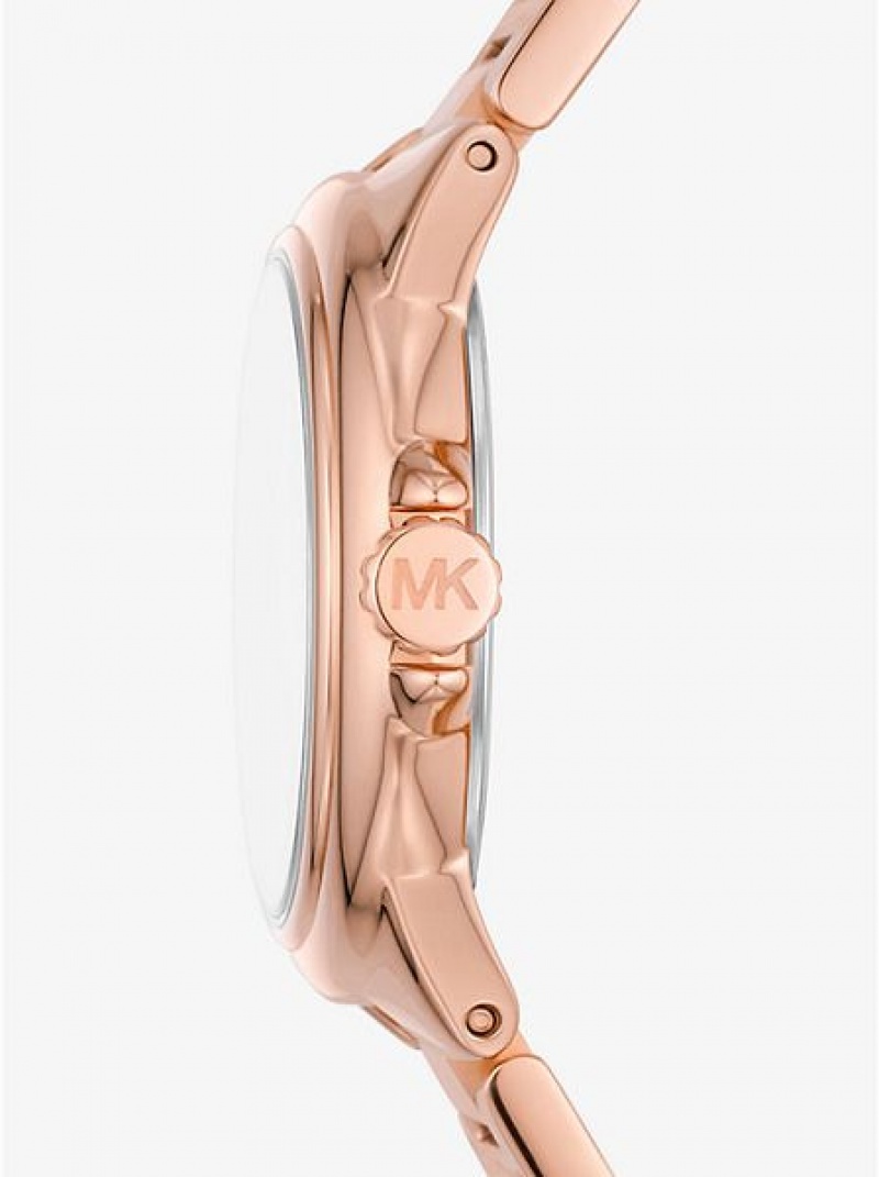 Michael Kors Mini Camille Horloge Dames Roze Goud | 253679-ZNV