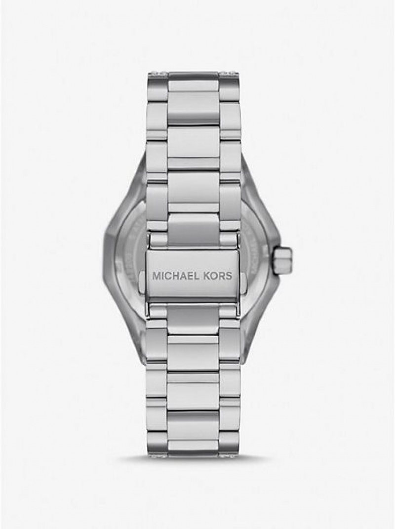 Michael Kors Pride Limited-edition Oversized Raquel Rainbow Pave Horloge Dames Zilver | 018625-QAR