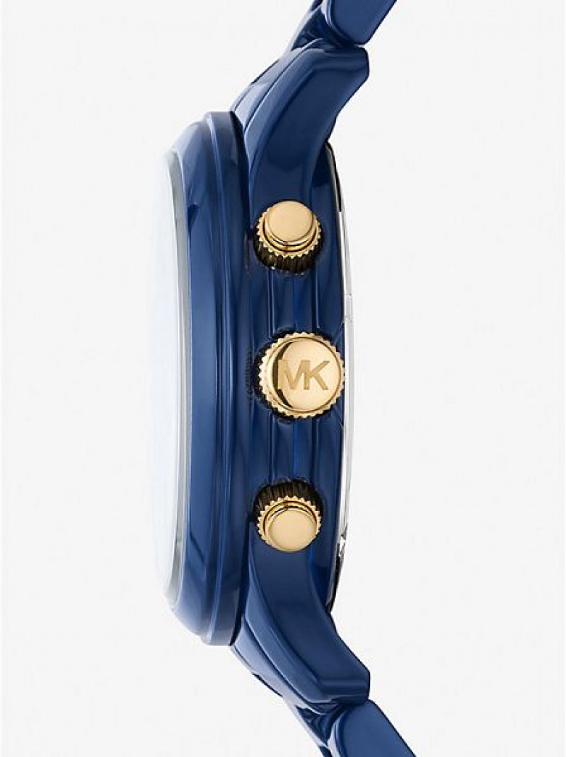 Michael Kors Runway Horloge Dames Blauw | 237681-APO