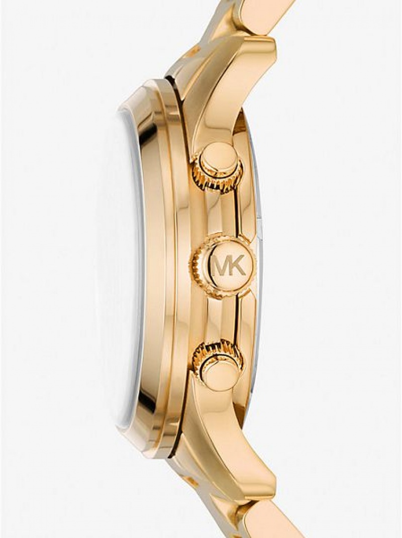 Michael Kors Runway Horloge Dames Goud | 723645-OZD