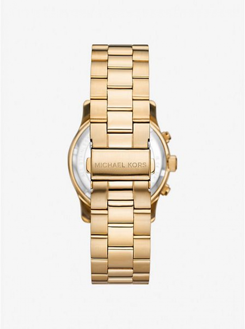 Michael Kors Runway Horloge Dames Goud | 723645-OZD