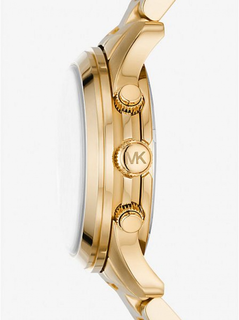 Michael Kors Runway Horloge Dames Goud | 243951-MRU